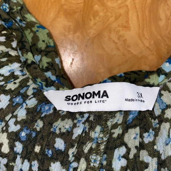 Sonoma women’s Green Floral Maxi Dress Size 3X NWT $72 - Picture 8 of 10